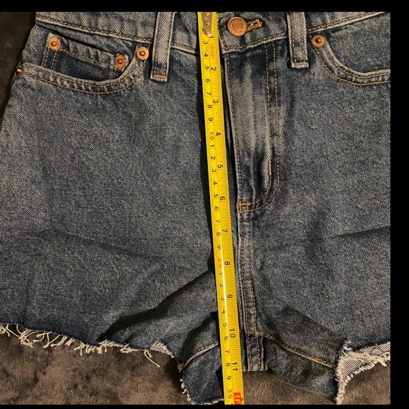 NEW PINK Brand high waisted raw hem denim shorts size 25. - Picture 8 of 10